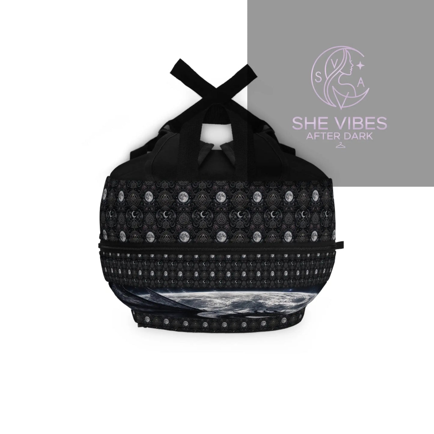 Moonlit Gothic Dragons Backpack | Medieval Dragon Moon Design Printify Bags SHE VIBES AFTER DARK