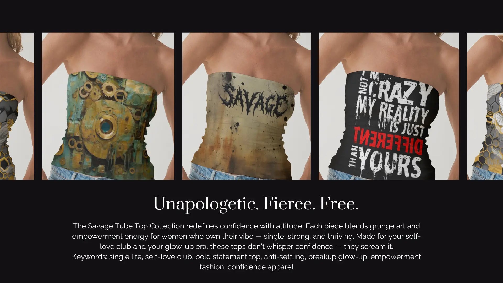 Single-Life-Tube-Tops-Savage-Confidence-Apparel-for-Women-SheVibes-After-Dark SHE VIBES AFTER DARK