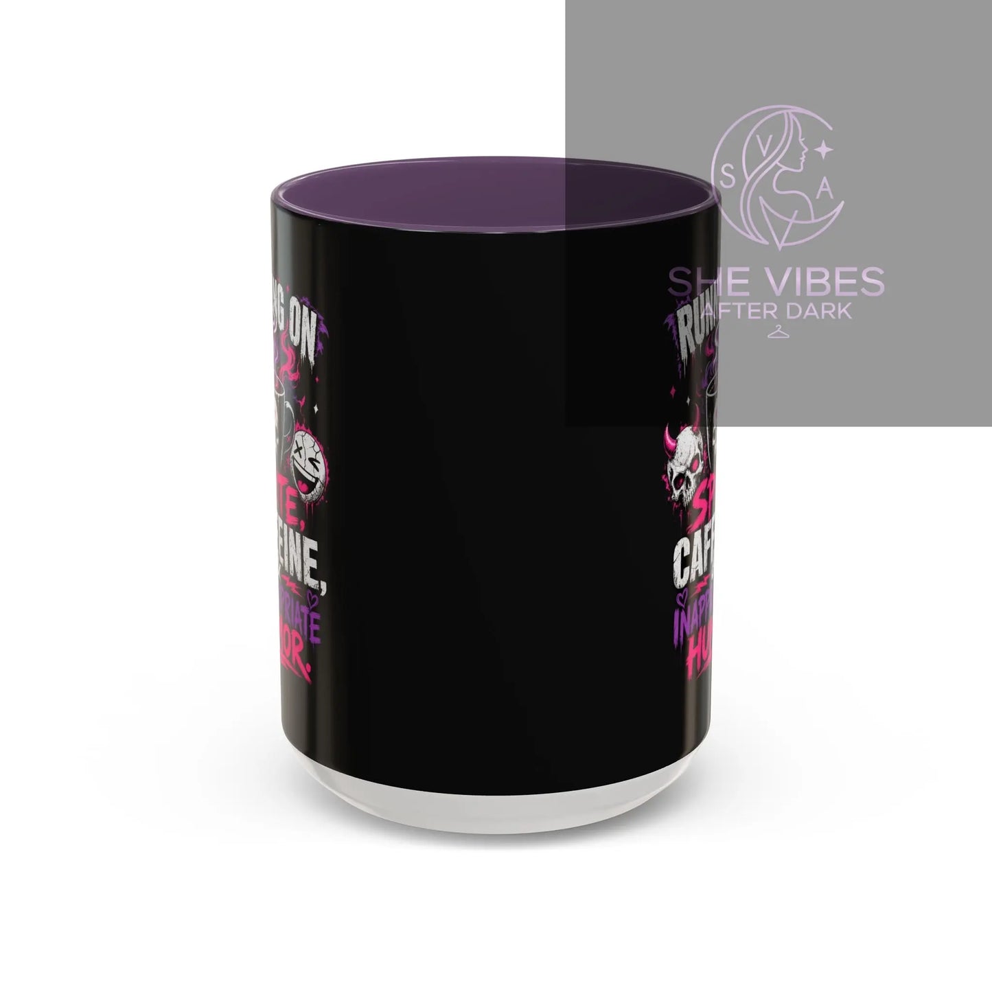 Accent Coffee Mug (11, 15oz) Printify 15oz / Purple Mug SHE VIBES AFTER DARK 13.71