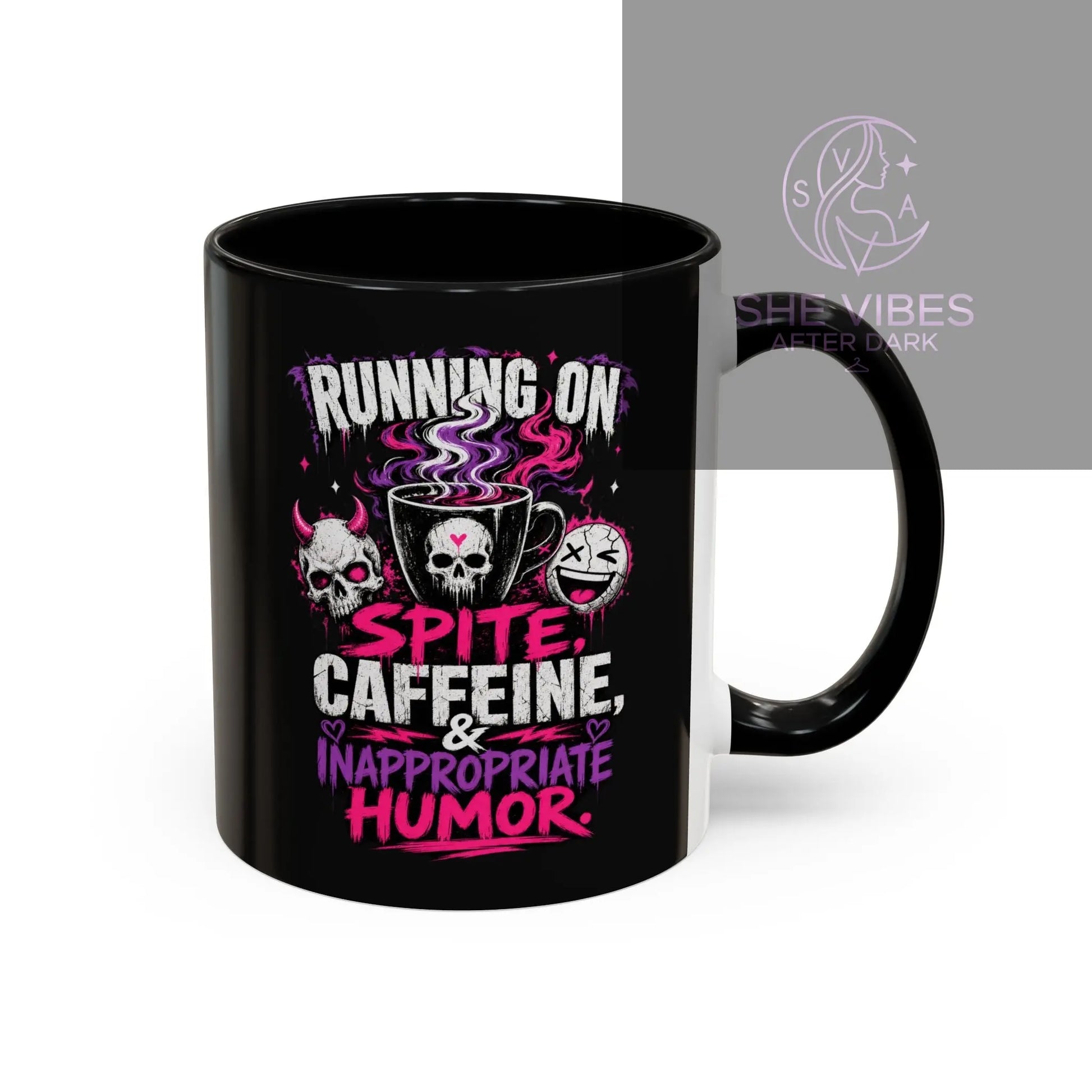 Accent Coffee Mug (11, 15oz) Printify  Mug SHE VIBES AFTER DARK 