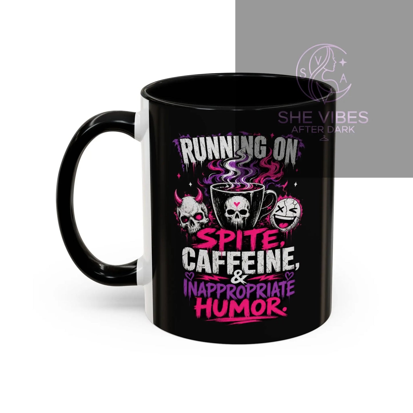 Accent Coffee Mug (11, 15oz) Printify  Mug SHE VIBES AFTER DARK 