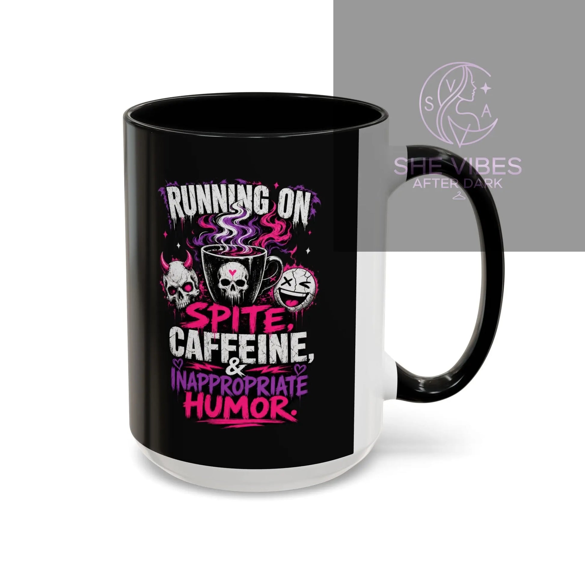 Accent Coffee Mug (11, 15oz) Printify  Mug SHE VIBES AFTER DARK 