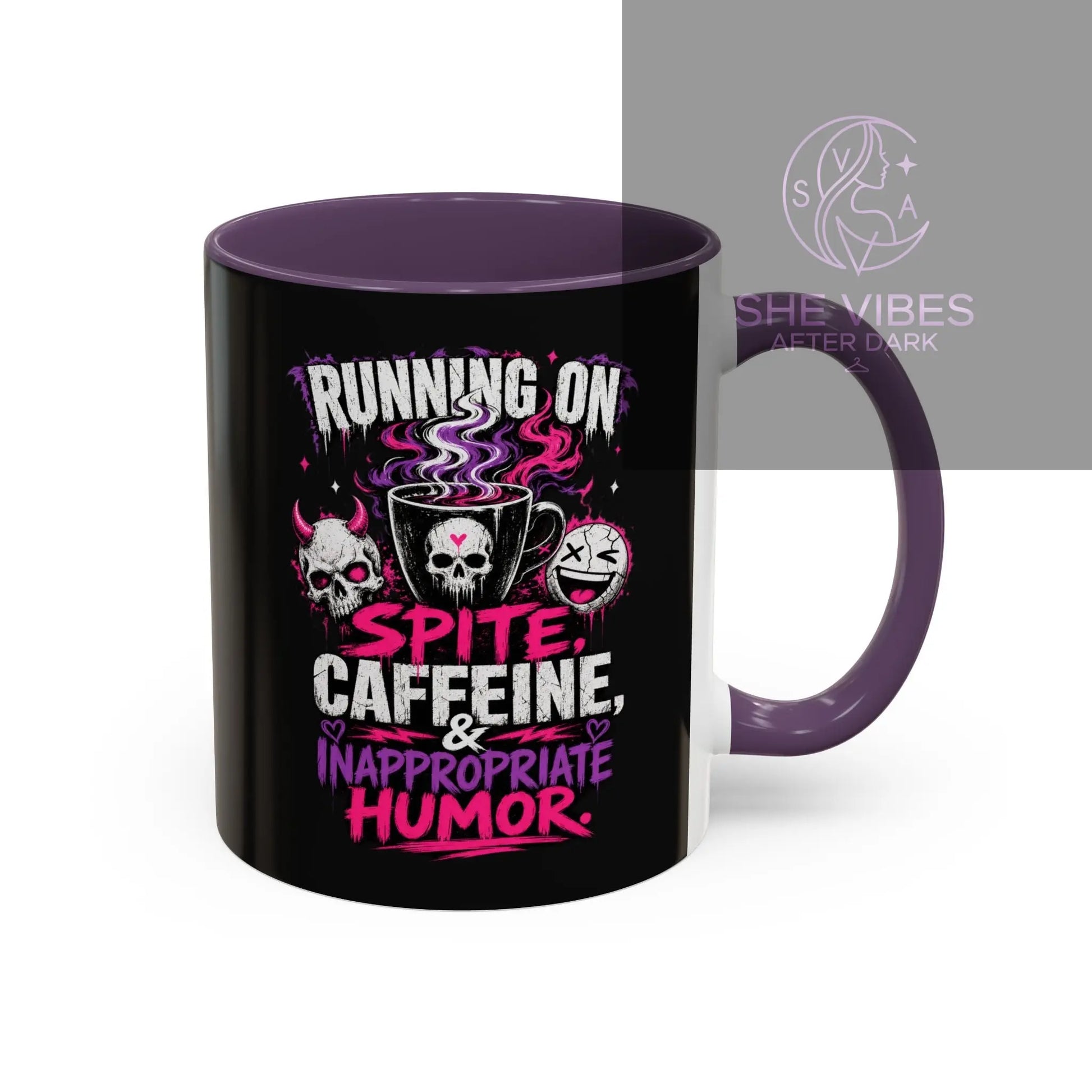 Accent Coffee Mug (11, 15oz) Printify  Mug SHE VIBES AFTER DARK 