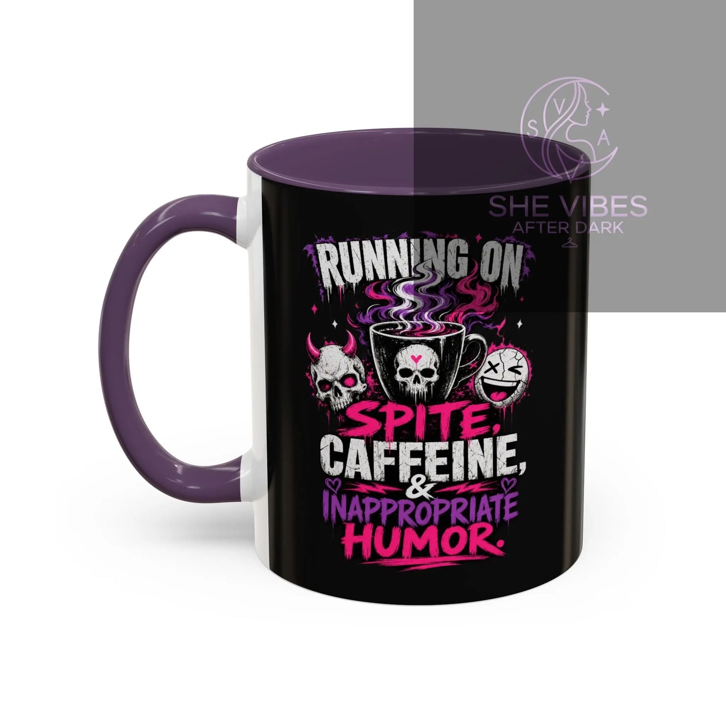 Accent Coffee Mug (11, 15oz) Printify  Mug SHE VIBES AFTER DARK 