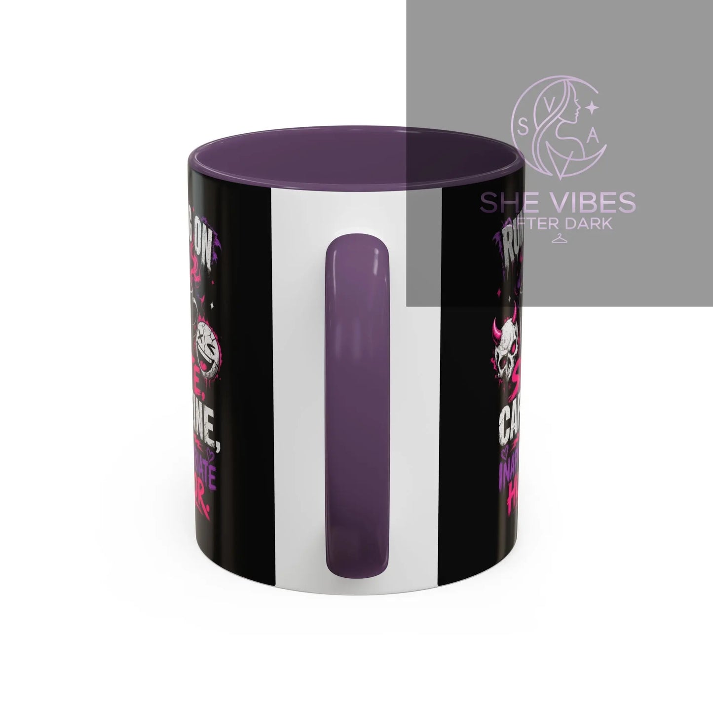 Accent Coffee Mug (11, 15oz) Printify  Mug SHE VIBES AFTER DARK 