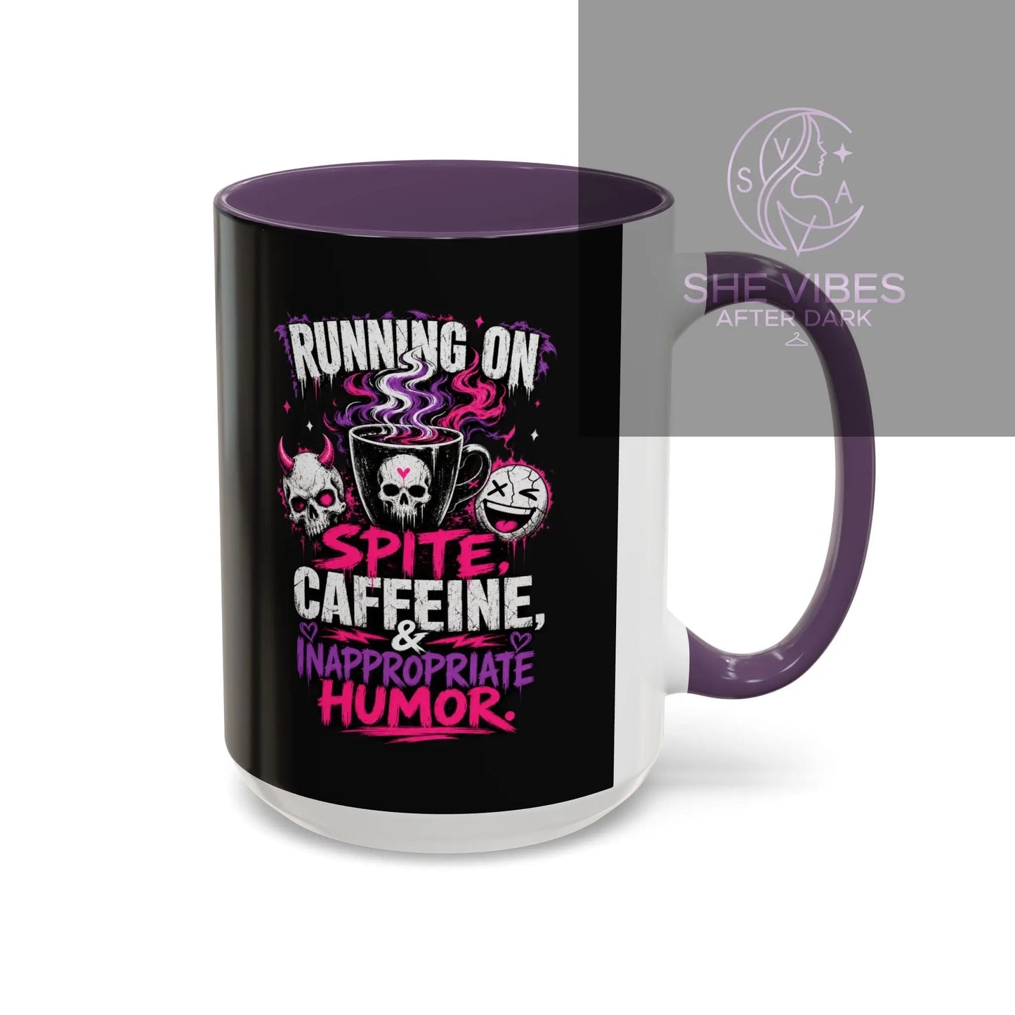 Accent Coffee Mug (11, 15oz) Printify  Mug SHE VIBES AFTER DARK 