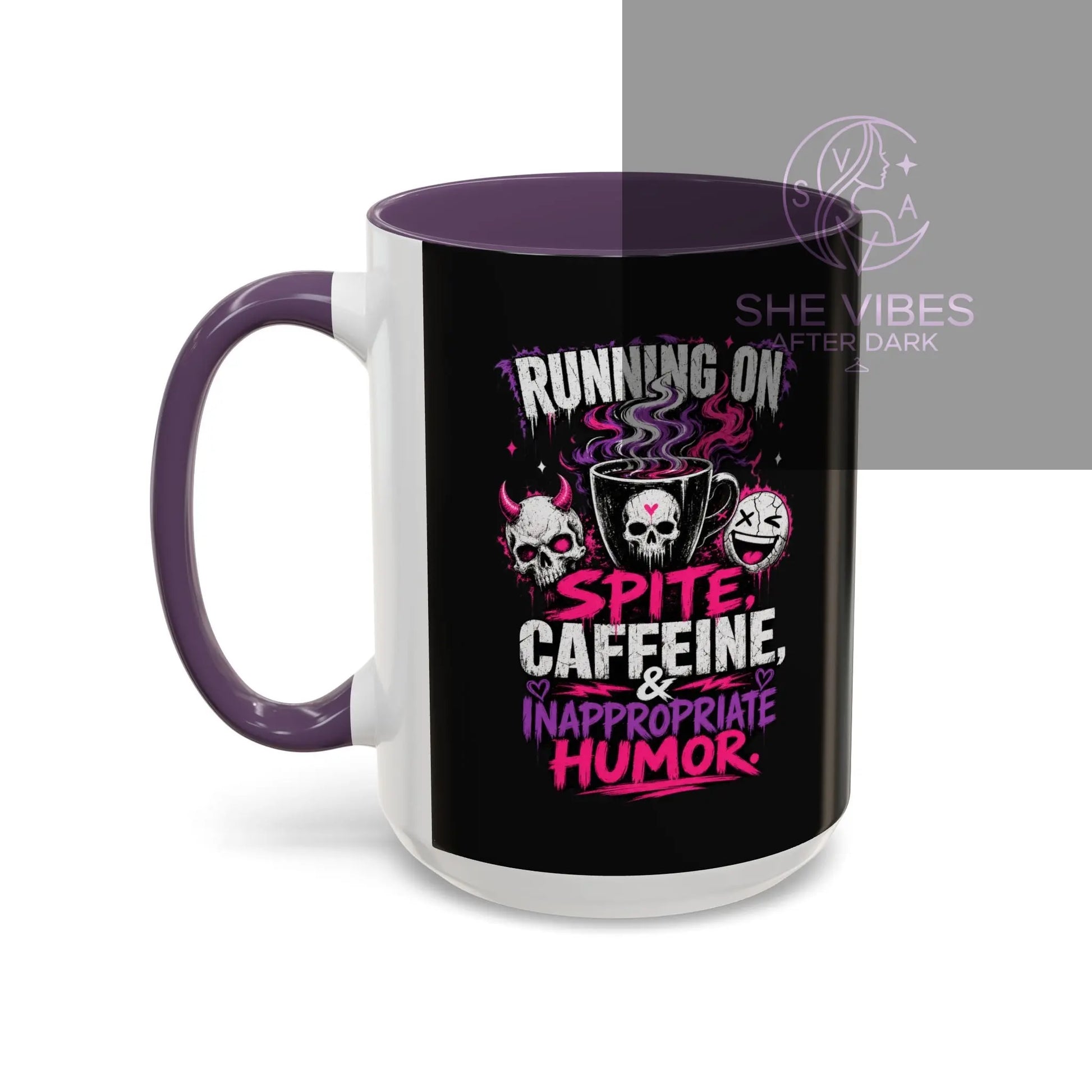 Accent Coffee Mug (11, 15oz) Printify  Mug SHE VIBES AFTER DARK 