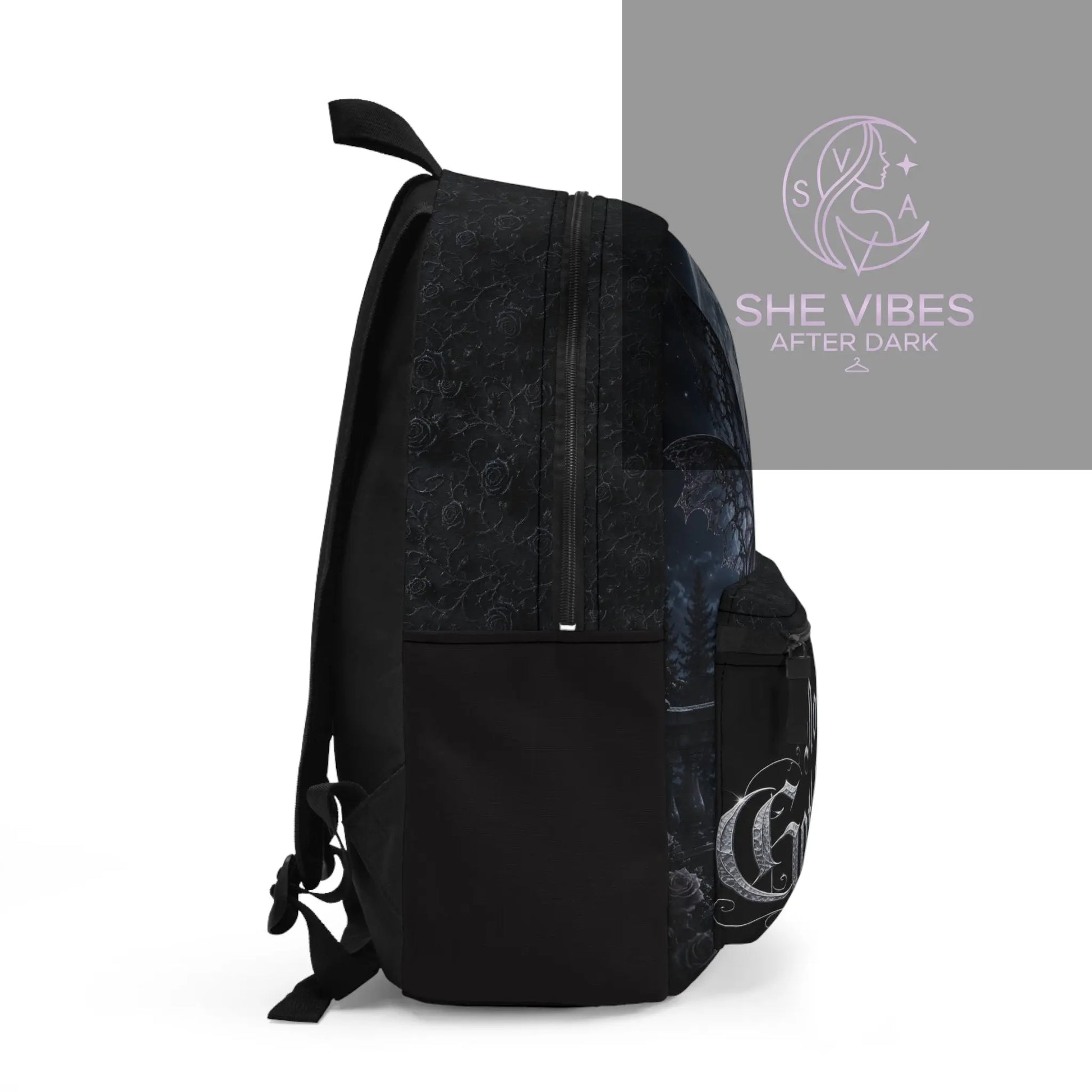 Moonlit Goth Fairies Backpack | Gothic Fairy Moonlight Design Printify  Bags SHE VIBES AFTER DARK