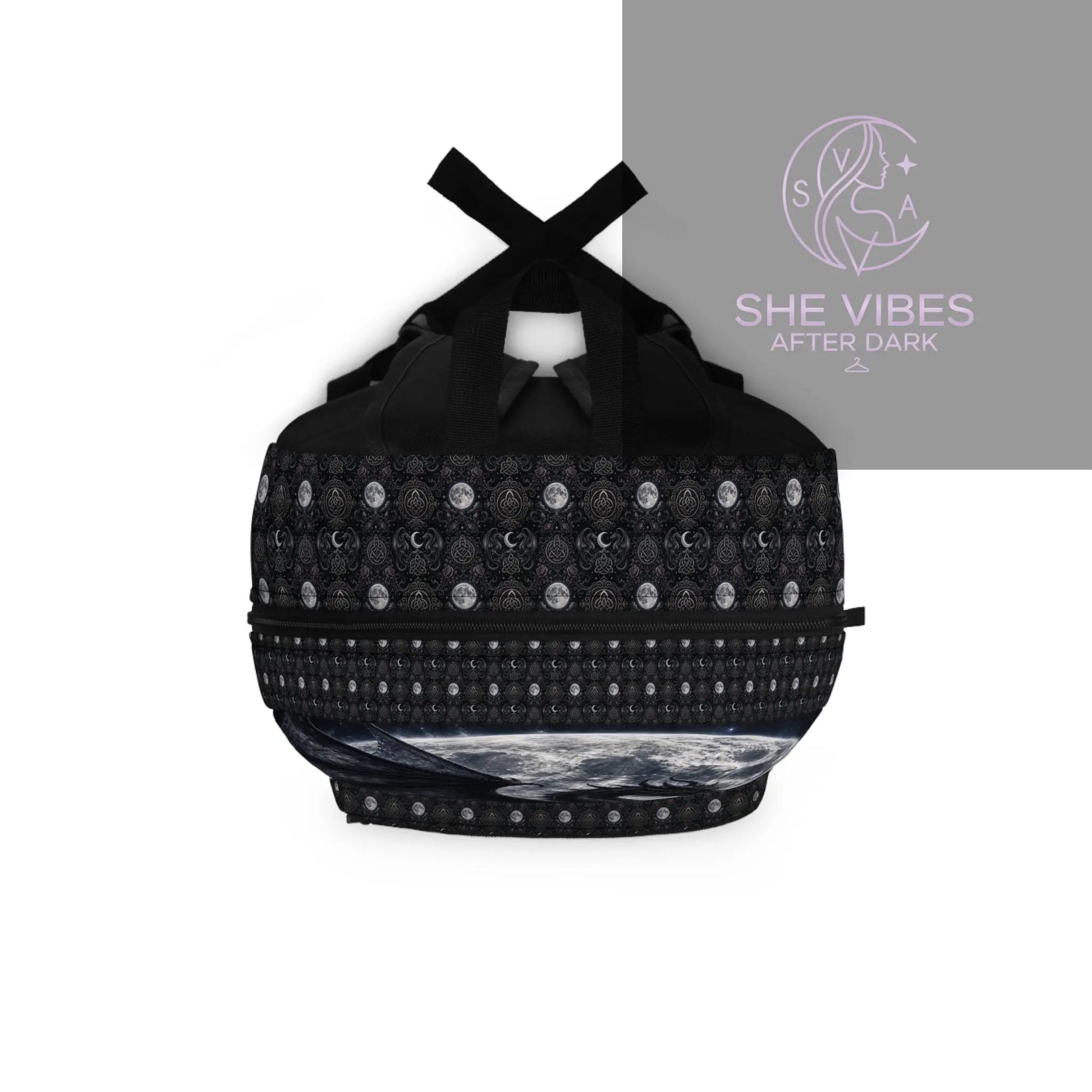 Moonlit Gothic Dragons Backpack | Medieval Dragon Moon Design Printify  Bags SHE VIBES AFTER DARK