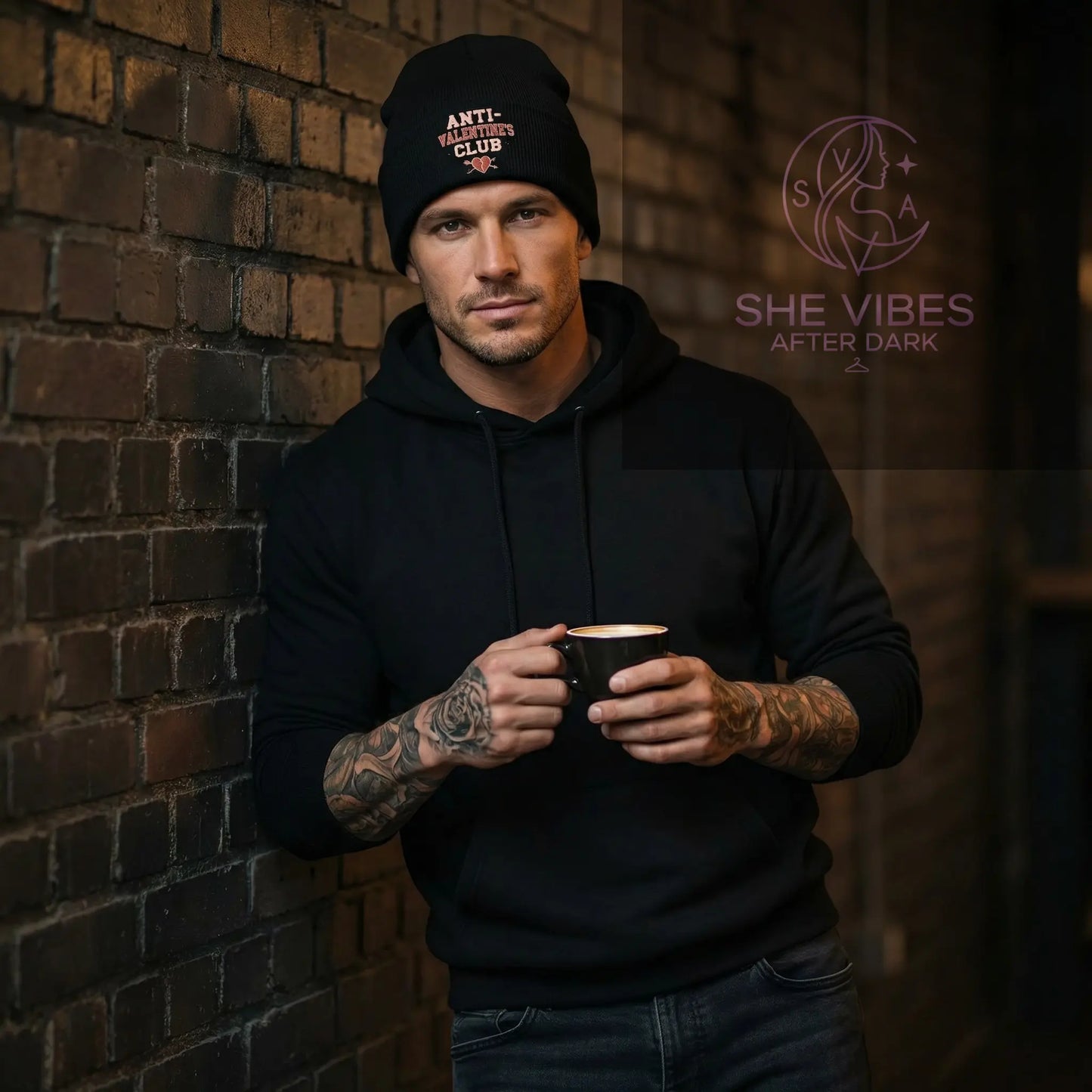Single Life Quote Beanie – Anti-Valentine’s Club Funny Broken Heart Hat for Him Yoycol  Beanie SHE VIBES AFTER DARK