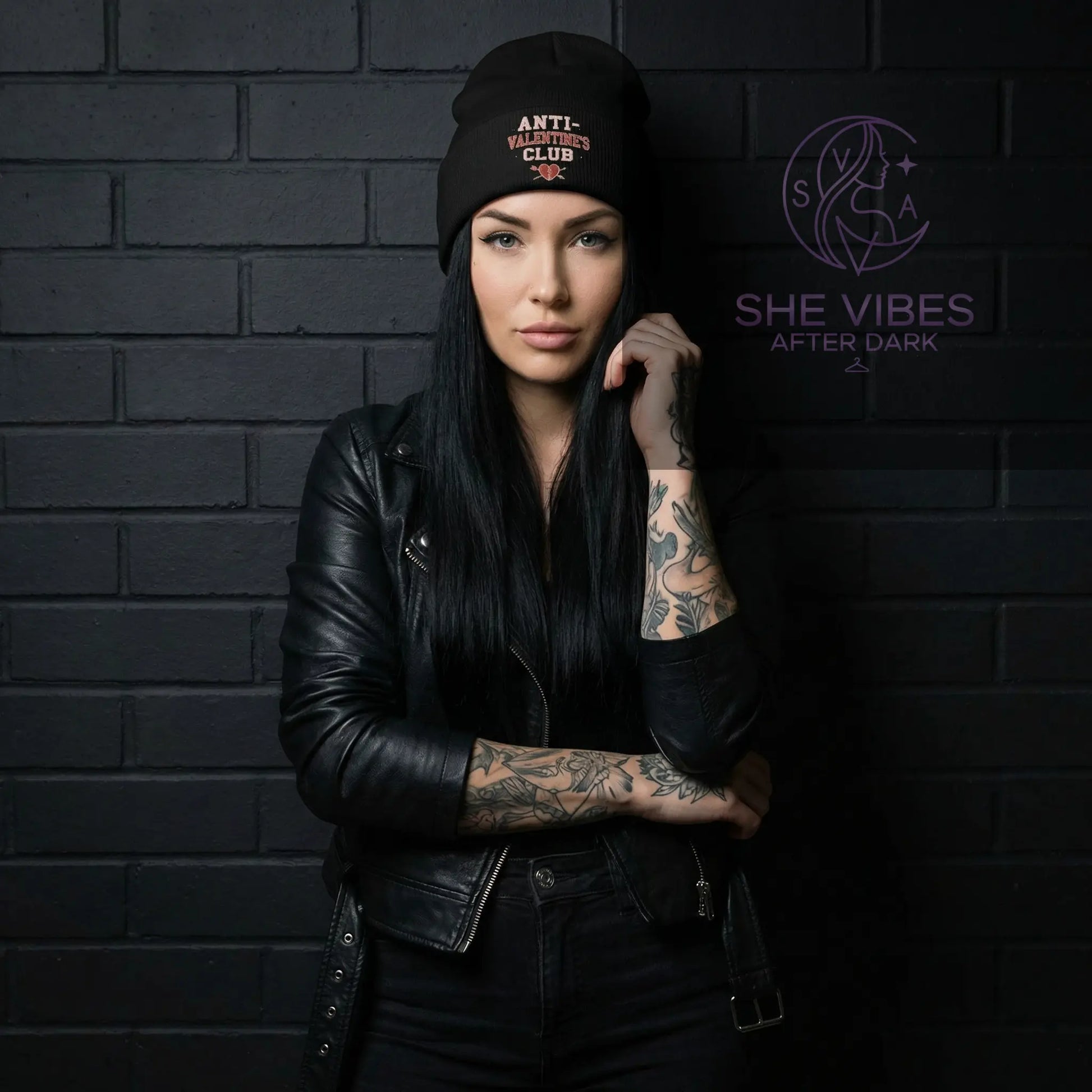 Single Life Quote Beanie – Anti-Valentine’s Club Funny Broken Heart Hat for Him Yoycol  Beanie SHE VIBES AFTER DARK