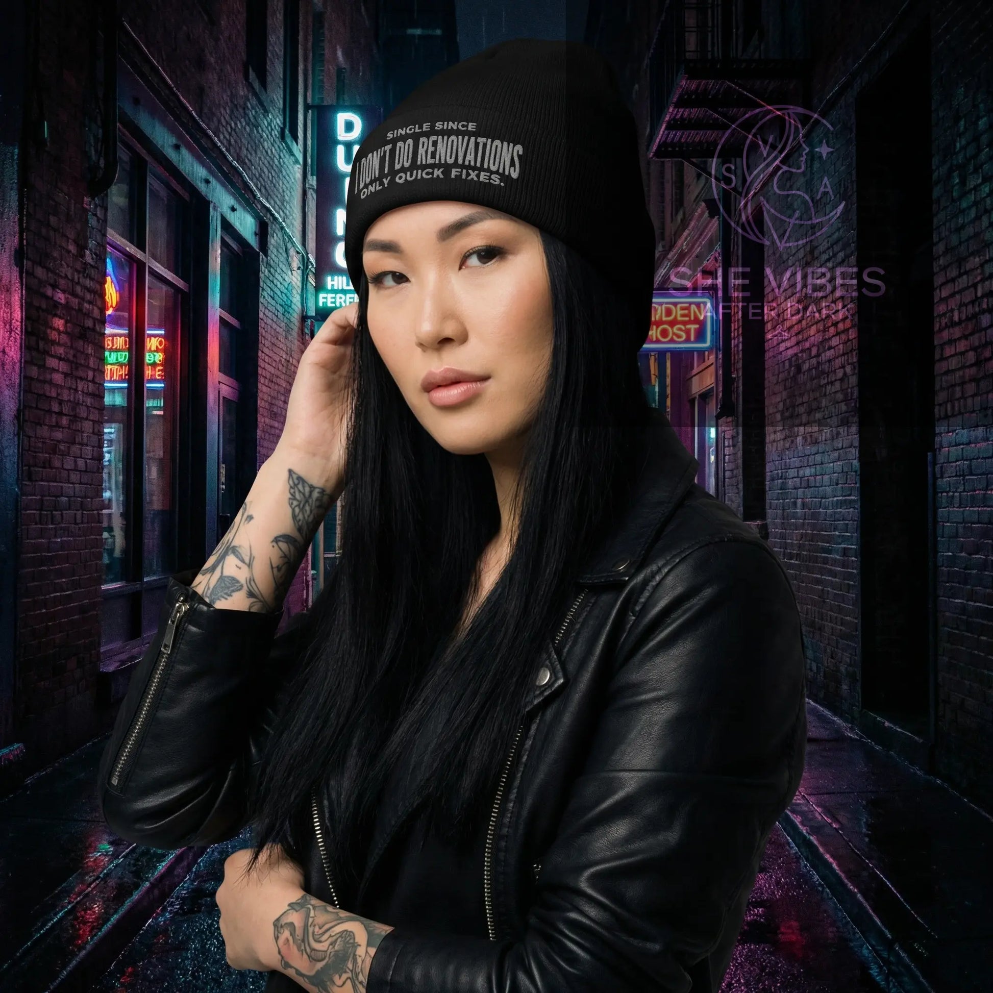 Single Life Quote Beanie – I Don’t Do Renovations Embroidered Hat for Men Yoycol  Beanie SHE VIBES AFTER DARK