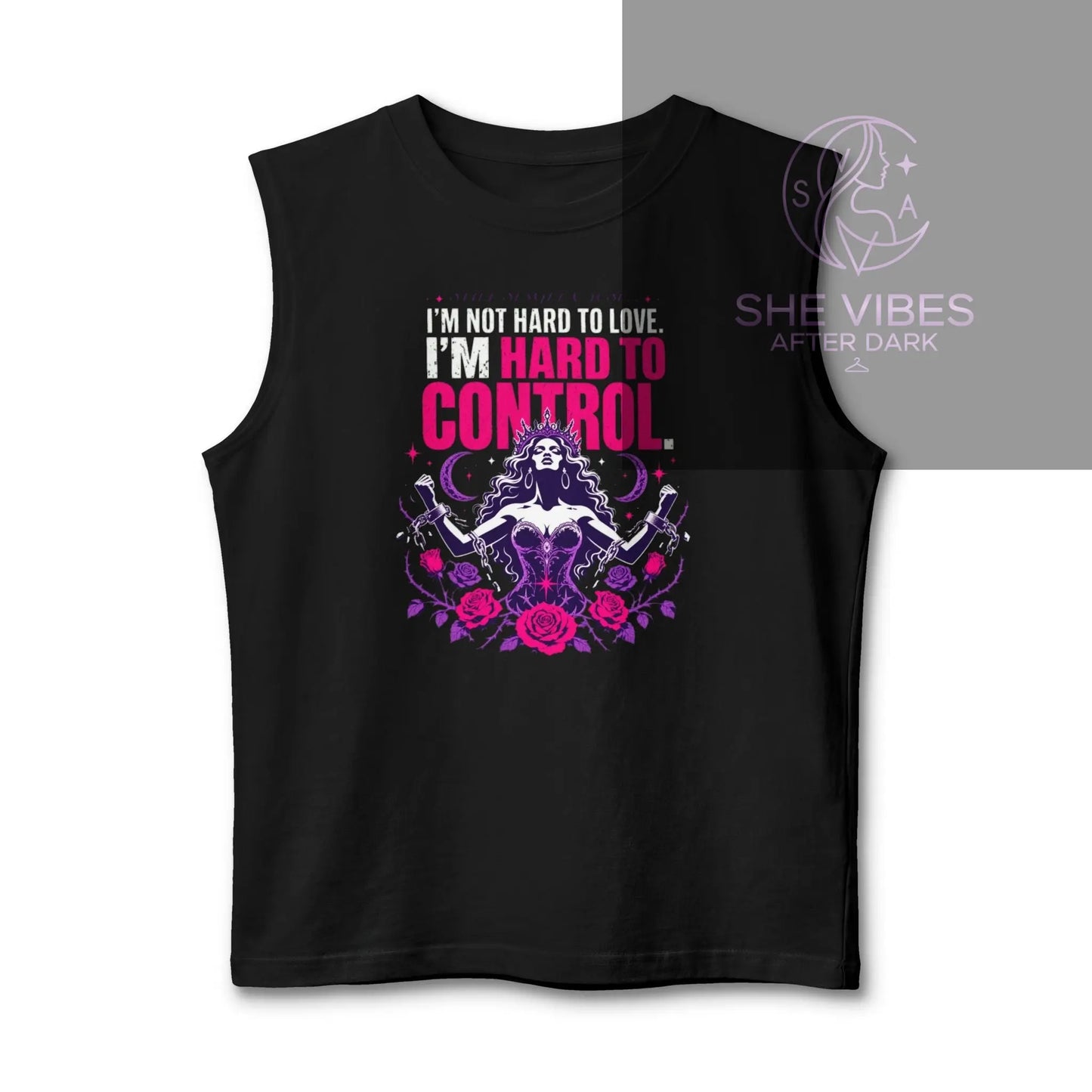 Unisex Jersey Muscle Tank Printify  Tank Top SHE VIBES AFTER DARK