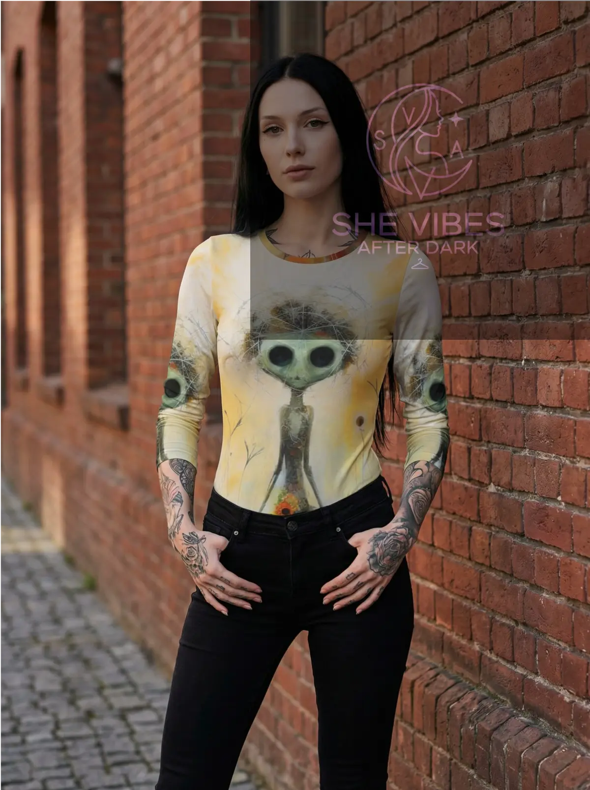 Y2K Inspired 'After Dark' Bodysuit Yoycol  Bodysuit SHE VIBES AFTER DARK