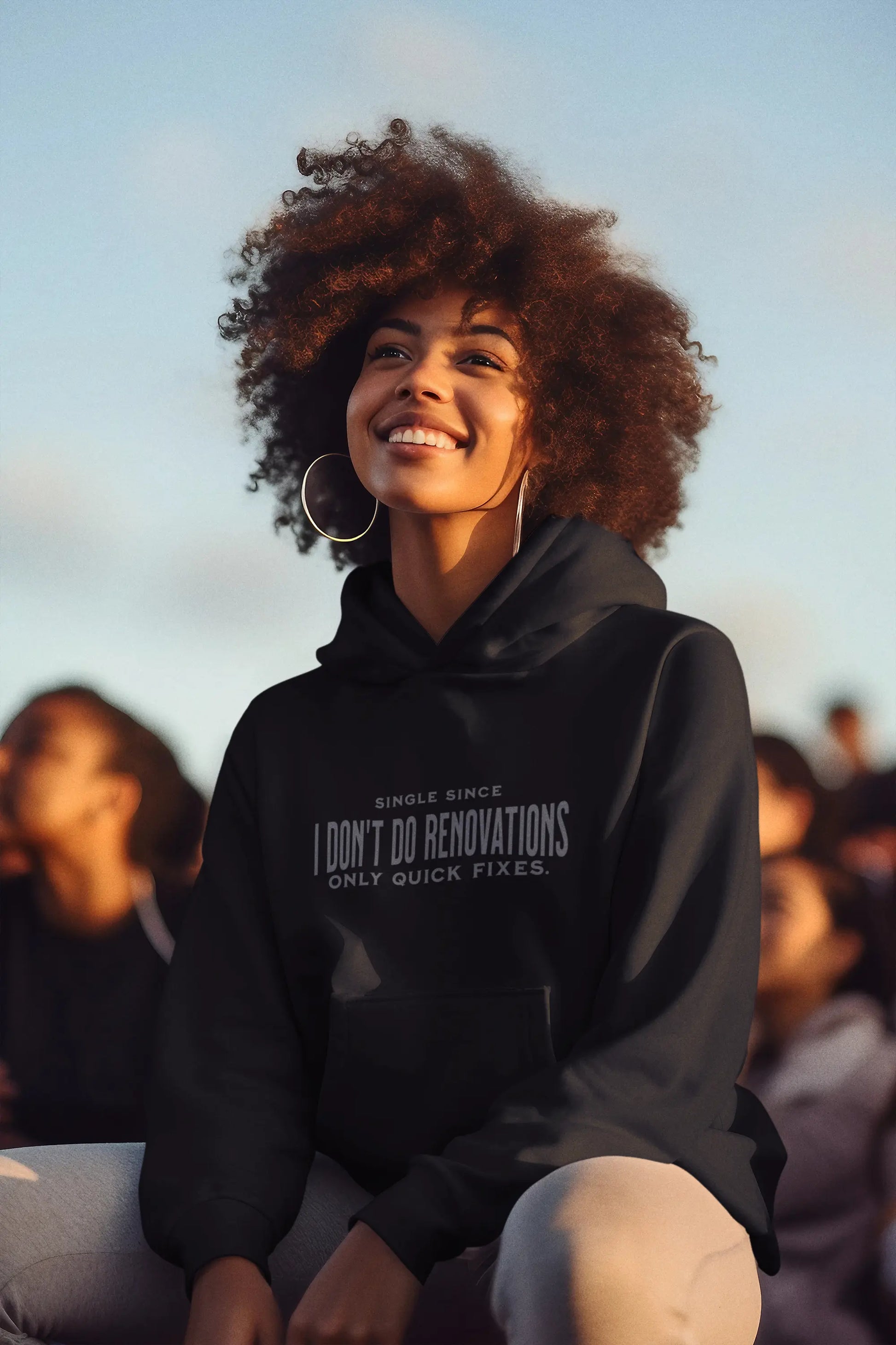 I Don’t Do Renovations" Women’s Pullover Hoodie | Sarcastic Single Life Glow-Up Gear Yoycol